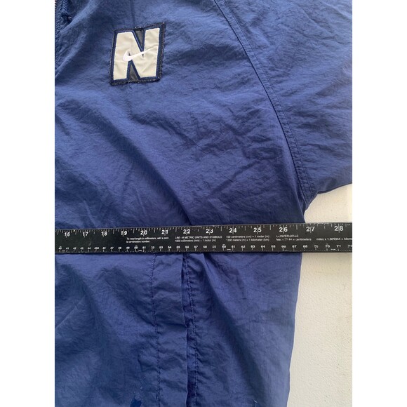 Vintage 90s Nike Big Embroidered Swoosh Hooded Jacket Full zip Size L - Picture 8 of 9